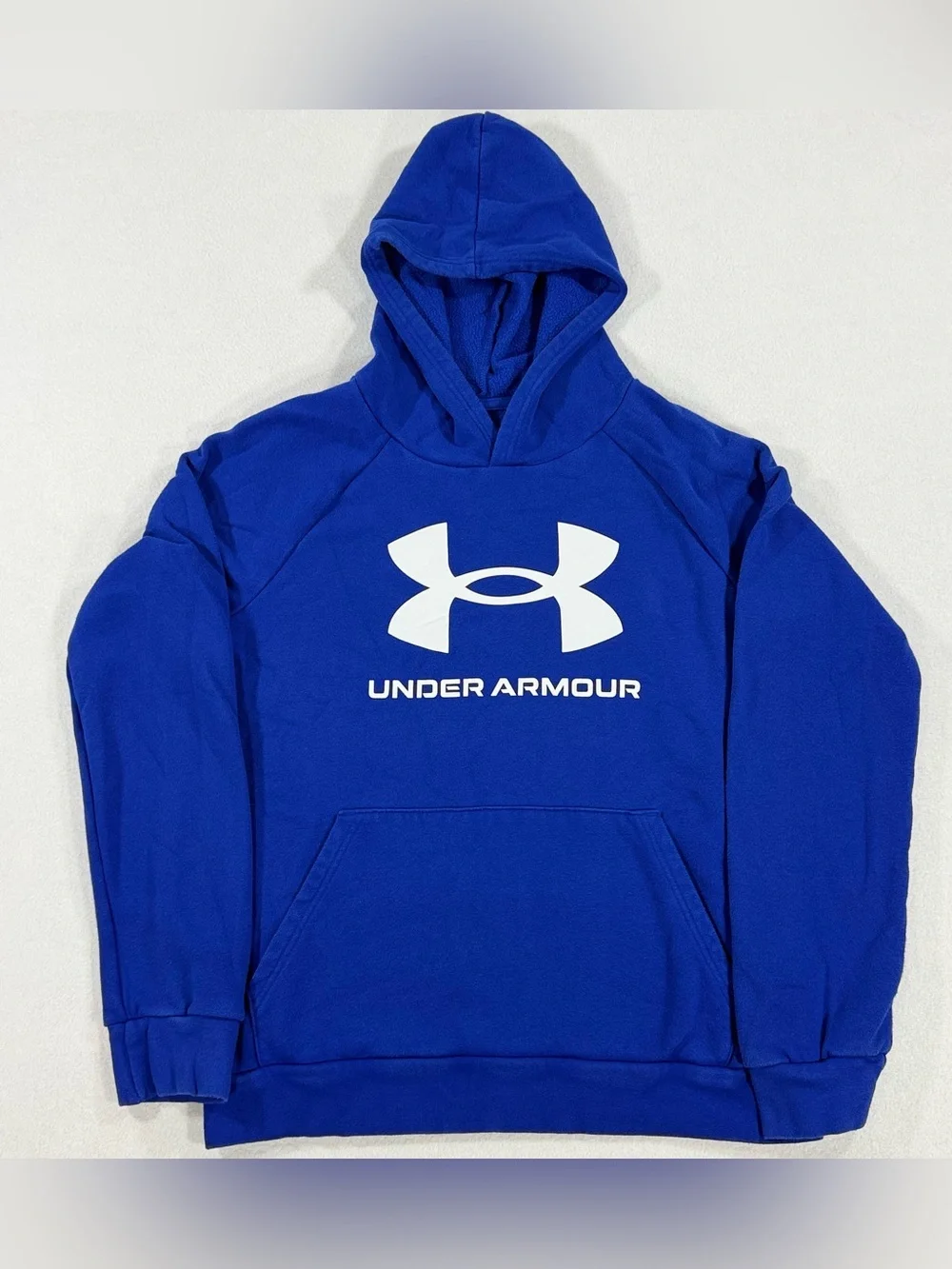 Under Armour Boys' Royal Blue UA Big Logo Hooded Sweatshirt  Size Youth Large